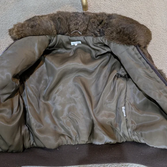 Luxurious Vintage Authentic Rabbit Fur Bomber Jacket - Picture 8 of 15